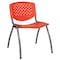 Flash Furniture HERCULES Series 880 lb. Capacity Orange Plastic Stack Chair with Titanium Gray Powder Coated Frame RUT-F01A-OR-GG - alternate 6